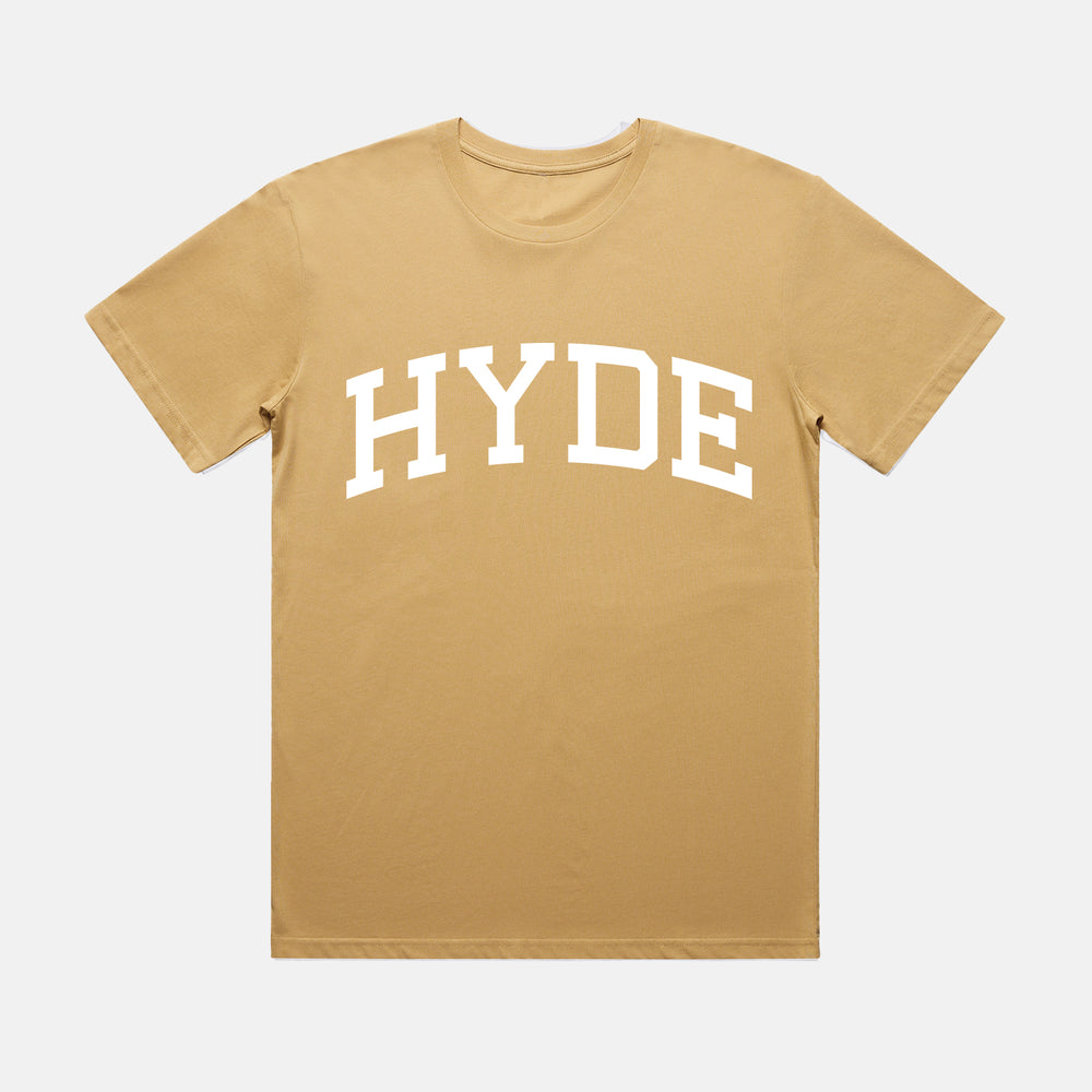 Welcome Skate Store - HYDE T-Shirt - Old Gold / White