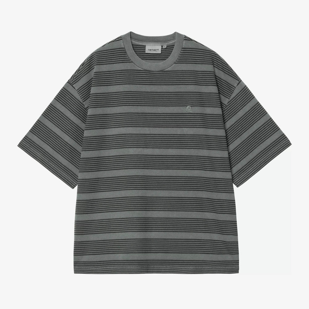 Carhartt WIP - Hanson Stripe T-Shirt - Kale Green Garment Dyed