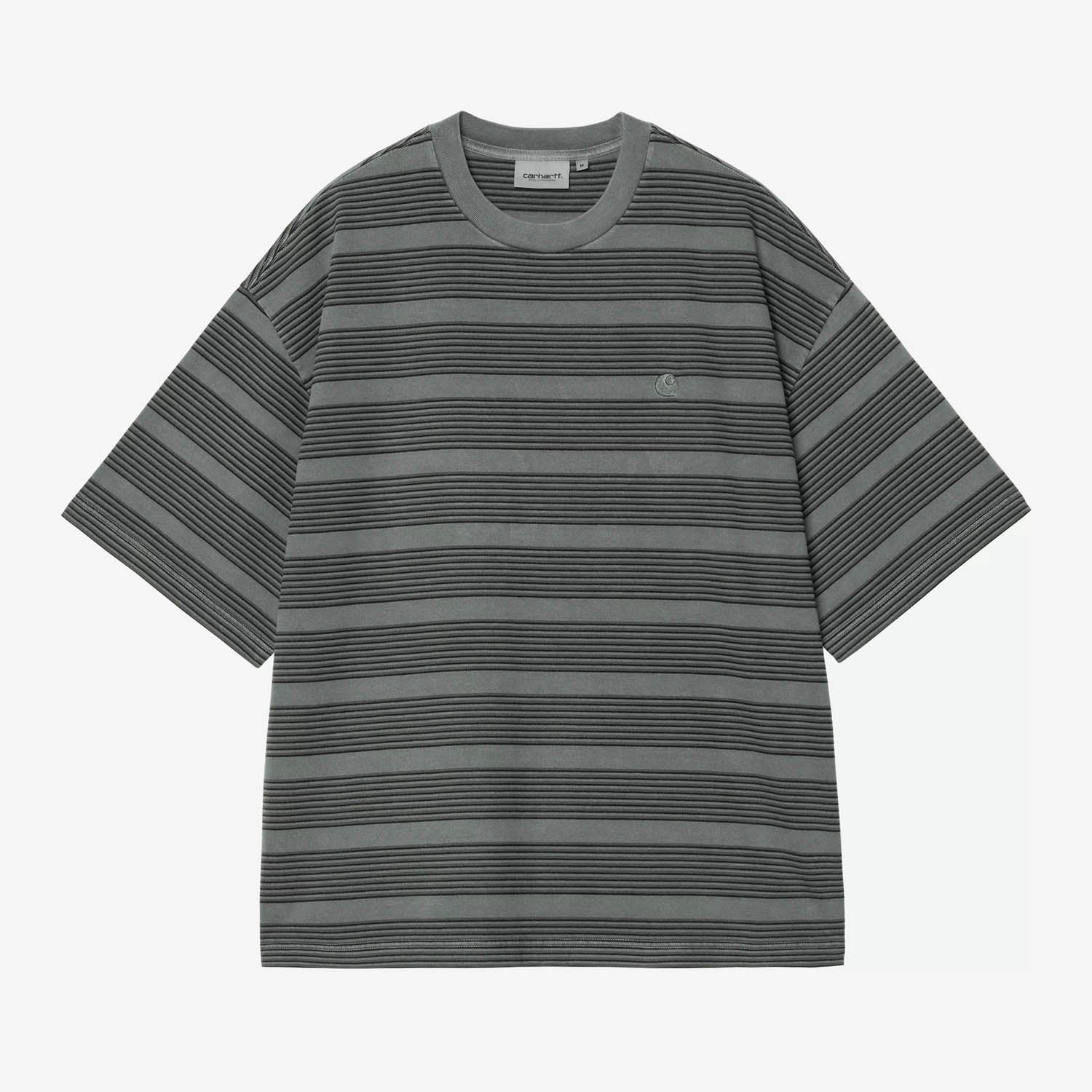 Carhartt WIP - Hanson Stripe T-Shirt - Kale Green Garment Dyed