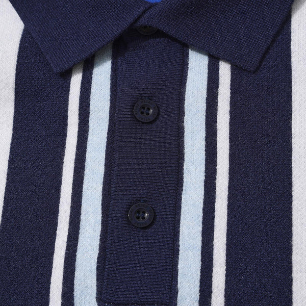 Helas - Bronx Short Sleeve Knit Zip Polo - Navy
