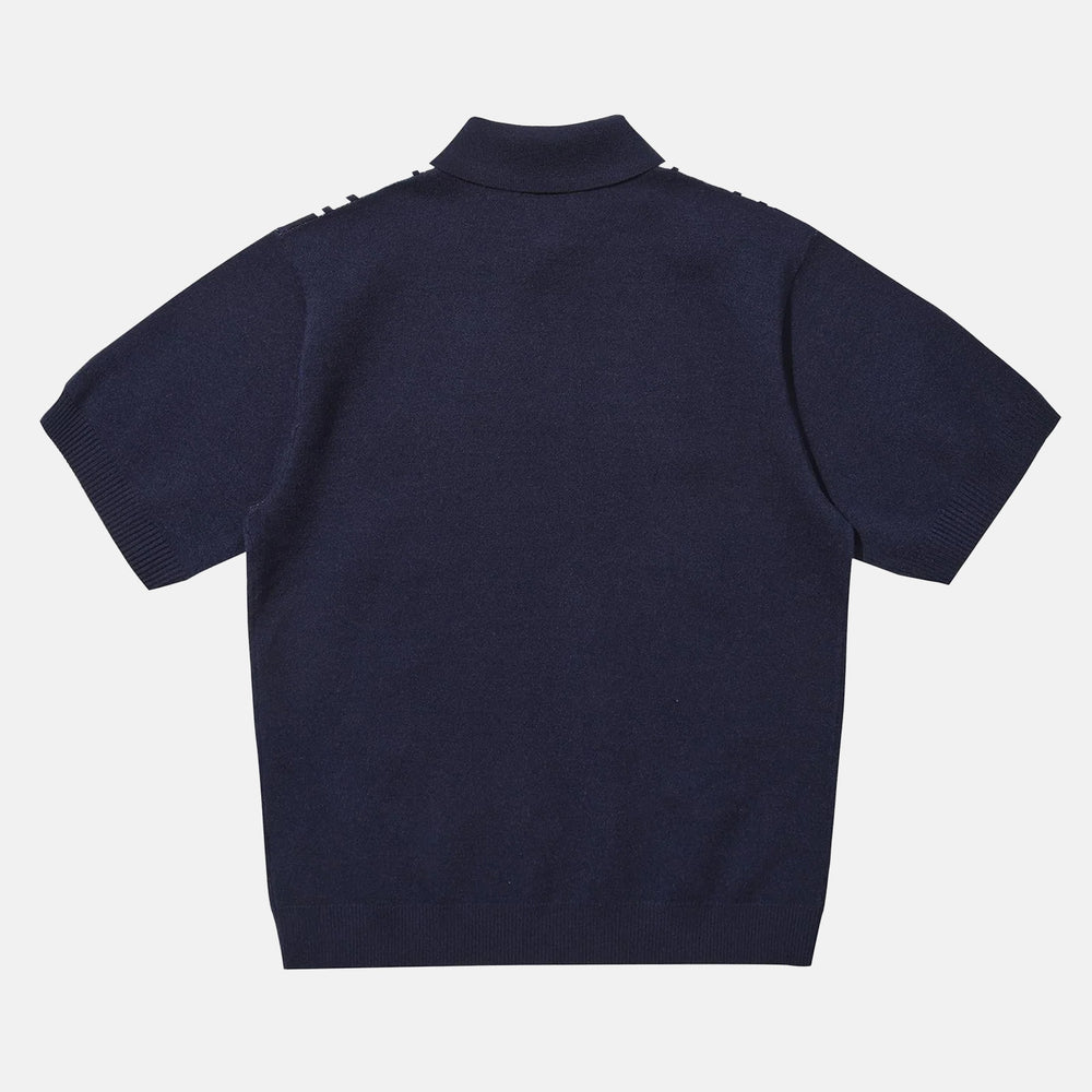 Helas - Bronx Short Sleeve Knit Zip Polo - Navy