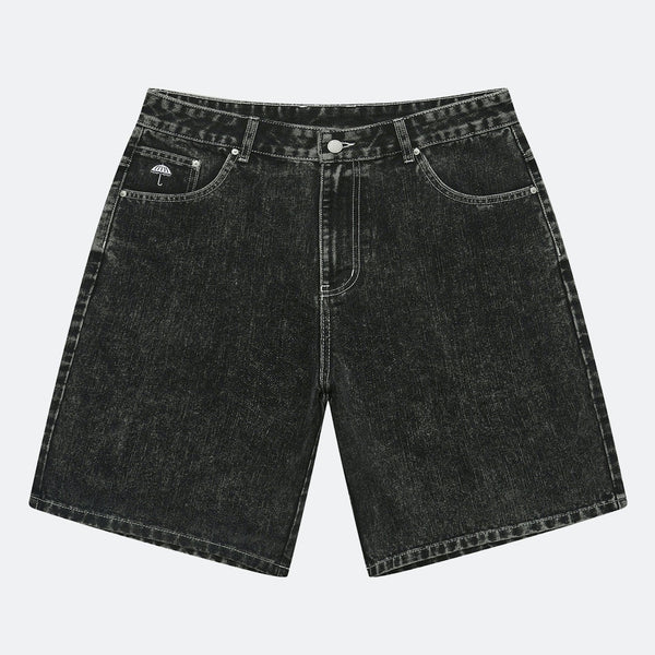 Helas - Dieu Grec Denim Shorts - Washed Black