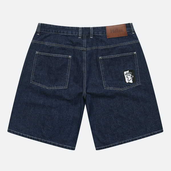 Helas - Dieu Grec Denim Shorts - Washed Navy