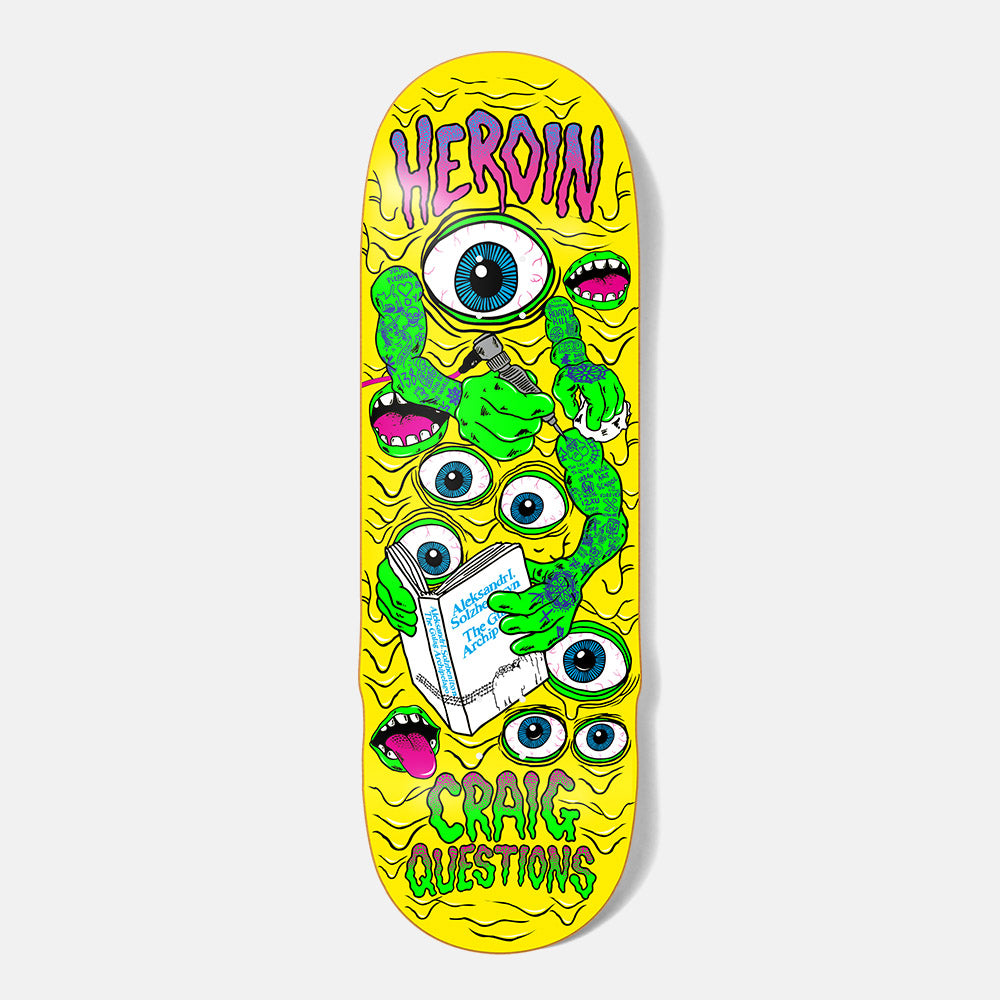 Heroin Skateboards - 10.0" Craig Questions Mutate Or Die Skateboard Deck