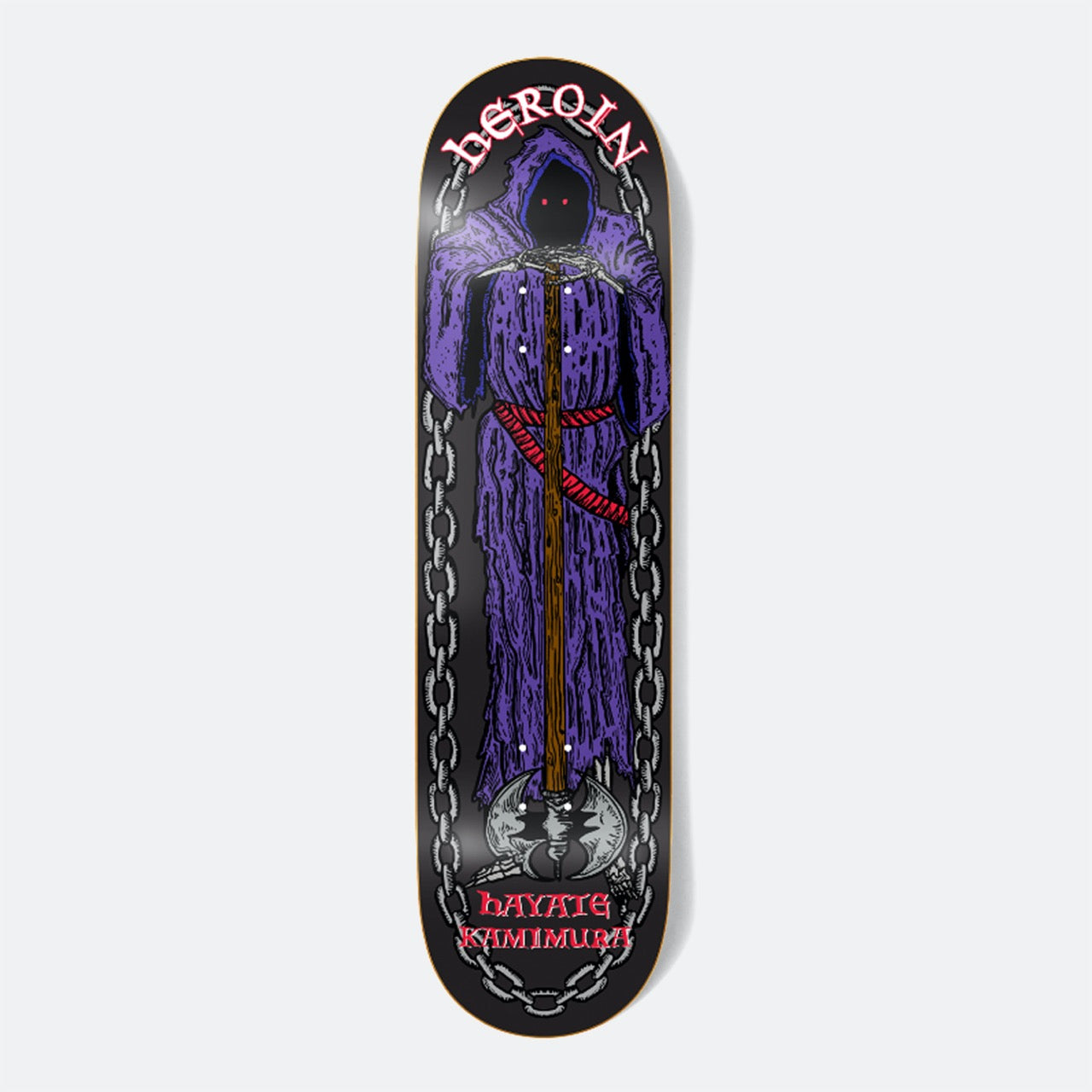 Heroin Skateboards - 8.25" Hayate Kamimura Axe Man Knock Offs 2 Skateboard Deck