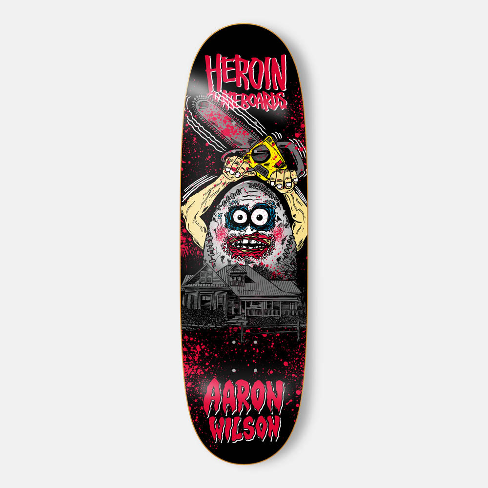 Heroin Skateboards - 8.88" Aaron Wilson Teggxas Chainsaw Egg Skateboard Deck