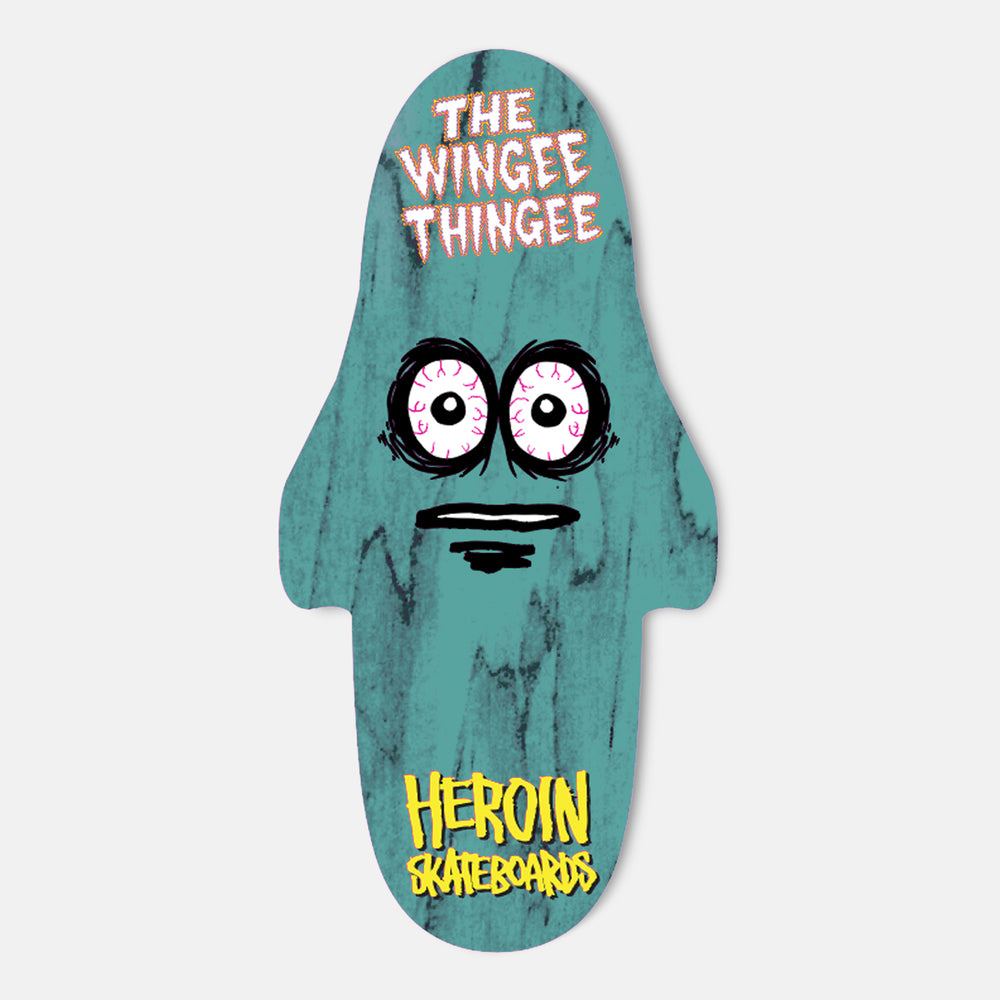 Heroin Skateboards - 15.25" Wingee Thingy Shaped Skateboard Deck