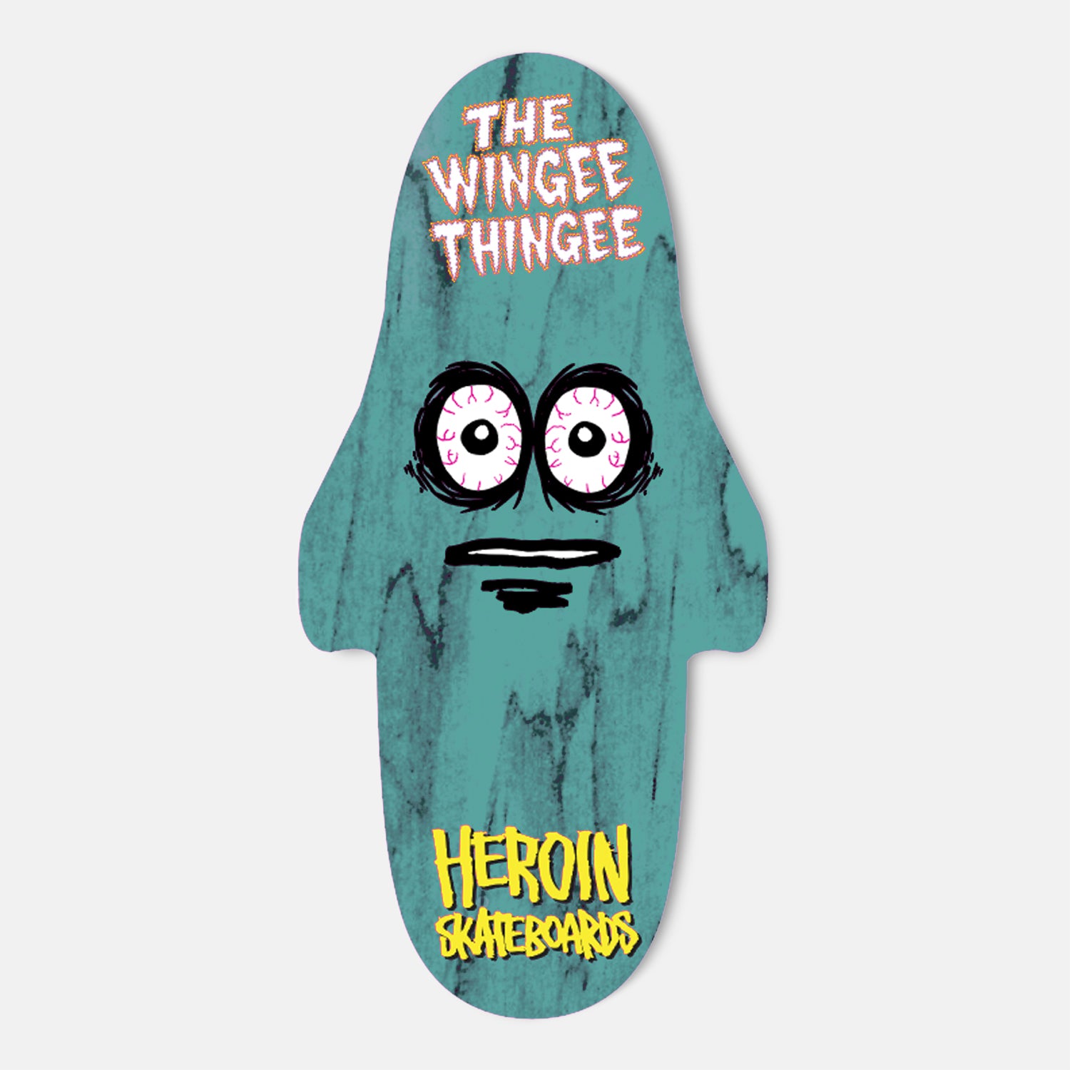Heroin Skateboards - 15.25" Wingee Thingy Shaped Skateboard Deck