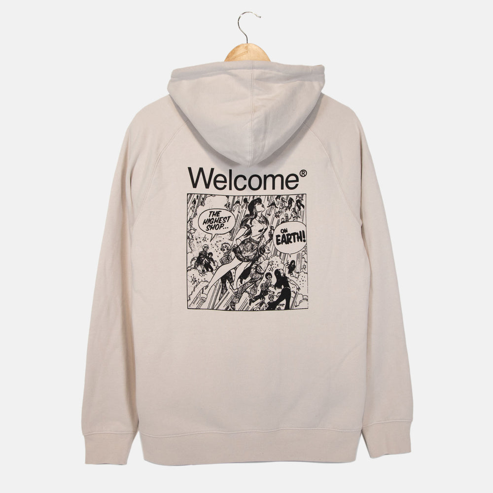 Welcome Skate Store - Highest Pullover Hooded Sweatshirt - Bone