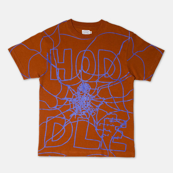 Hoddle Skateboards - Web T-Shirt - Brown