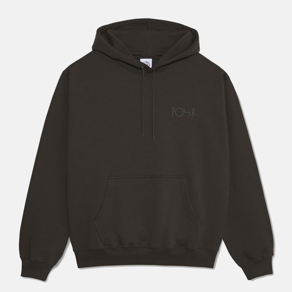 Polar Skate Co. - Dave Stroke Logo Pullover Hooded Sweatshirt - Dirty Black