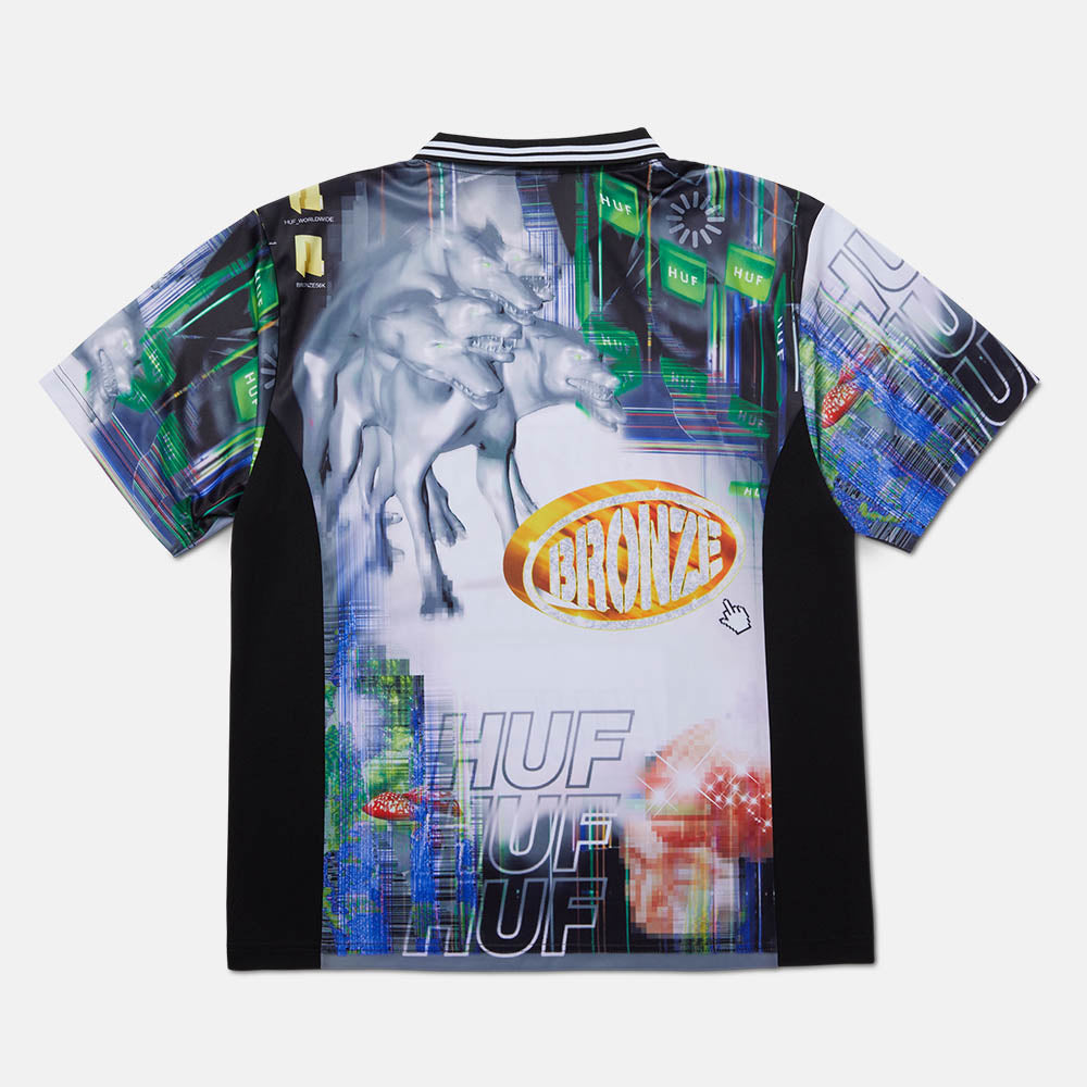 Huf - Bronze Glitched Soccer Jersey - Multi