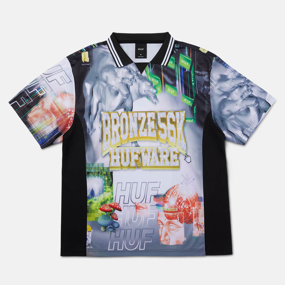 Huf - Bronze Glitched Soccer Jersey - Multi