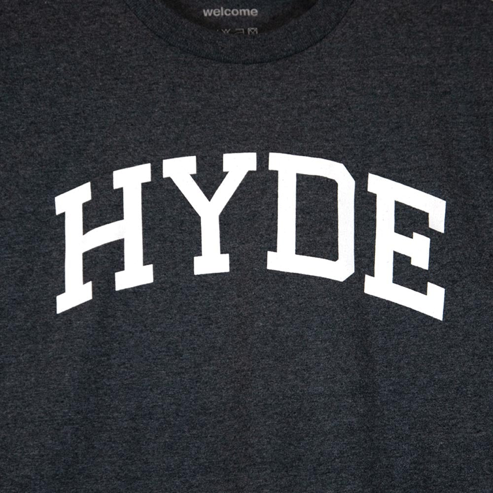 Welcome Skate Store - HYDE T-Shirt - Dark Heather / White