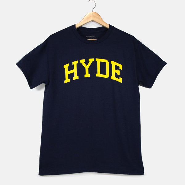 Welcome Skate Store - HYDE T-Shirt - Navy / Yellow
