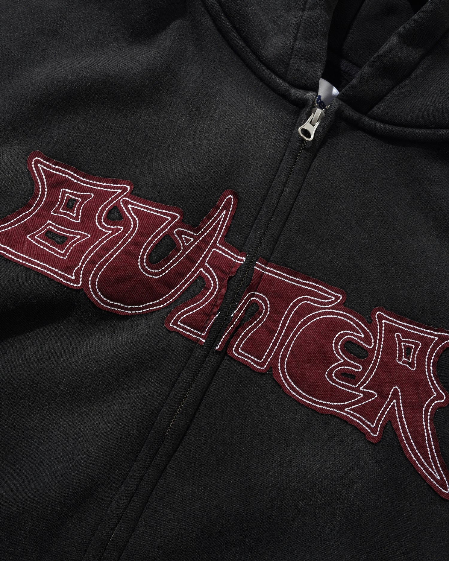 Butter Goods - Encounter Zip-Thru Hooded Sweatshirt - Washed Black