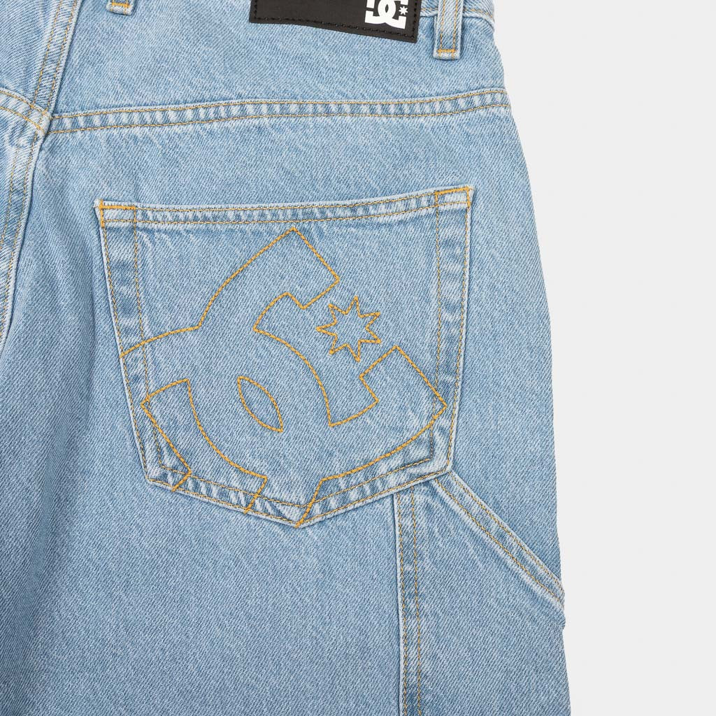 DC Shoes - Worker Baggy Carpenter Denim Shorts - Light Blue