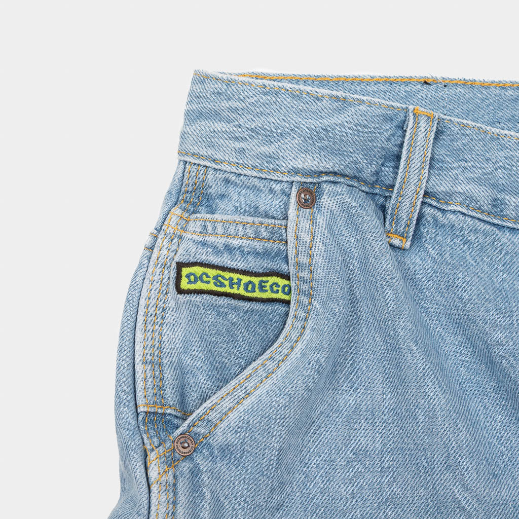 DC Shoes - Worker Baggy Carpenter Denim Shorts - Light Blue