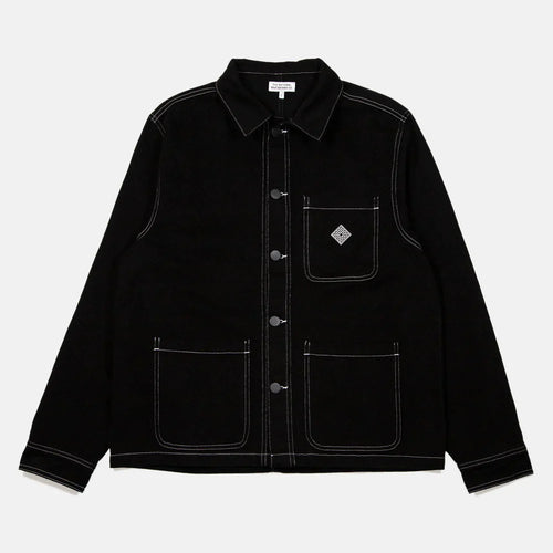 The National Skateboard Co. - HIRTA WORKERS JACKET - BLACK SOFT TWILL