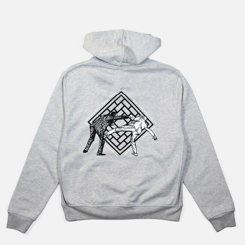 The National Skateboard Co. - OFFICE POLITICS HOODED SWEATSHIRT - HEATHER GREY