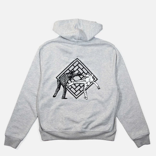 The National Skateboard Co. - OFFICE POLITICS HOODED SWEATSHIRT - HEATHER GREY
