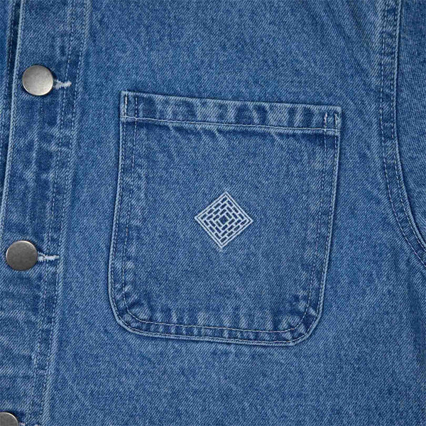 The National Skateboard Co. - HIRTA WORKERS JACKET - WASHED BLUE DENIM