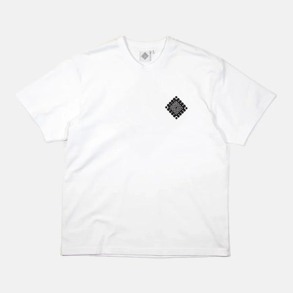 The National Skateboard Co. - HALFTONE LOGO T-SHIRT - WHITE