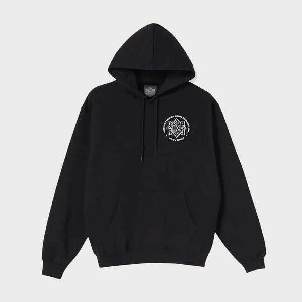 The National Skateboard Co. - GREY AREA DOUBLE LOGO HOODED SWEATSHIRT - BLACK