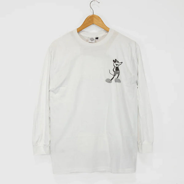 The National Skateboard Co. - MAXI MOUSE LONG SLEEVE T-SHIRT - WHITE