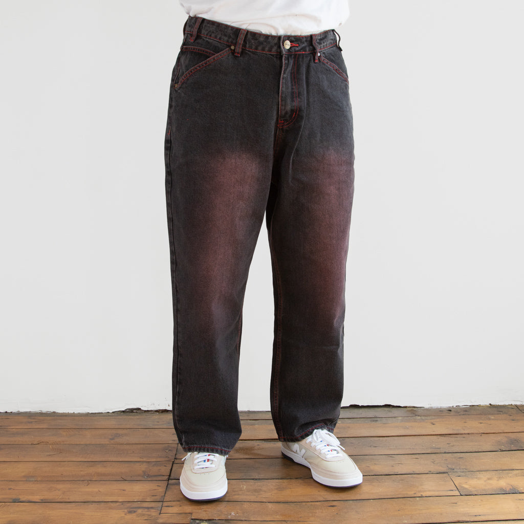 Butter Goods Encounter Baggy Denim Jeans - Tinted Washed Black