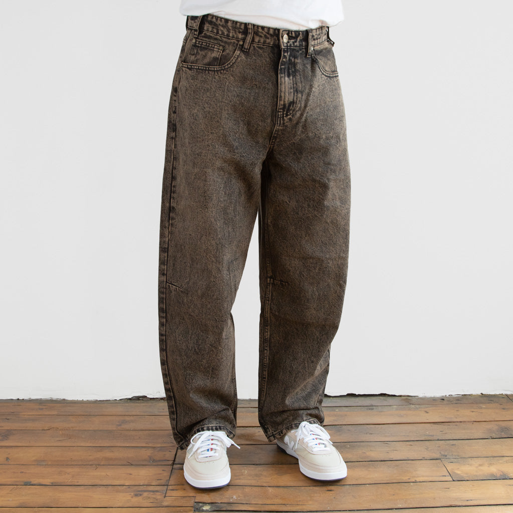Acid brown comfortable reason fade straight denim Acid Wash Jeans 