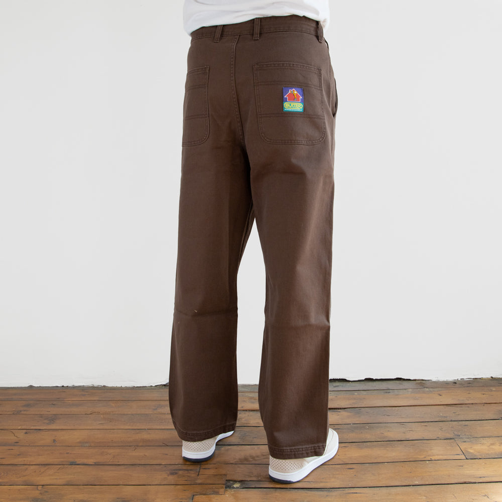 Butter Goods Denim Work Pants Dark Brown Welcome Skate Store