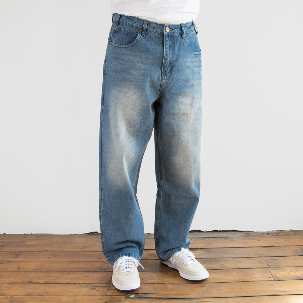 Butter Goods - Warped Denim Jeans - Washed Mid Blue