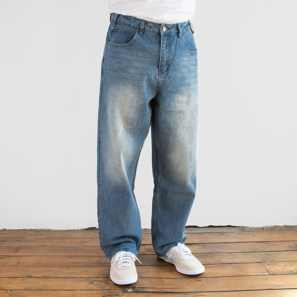 Butter Goods - Warped Denim Jeans - Washed Mid Blue