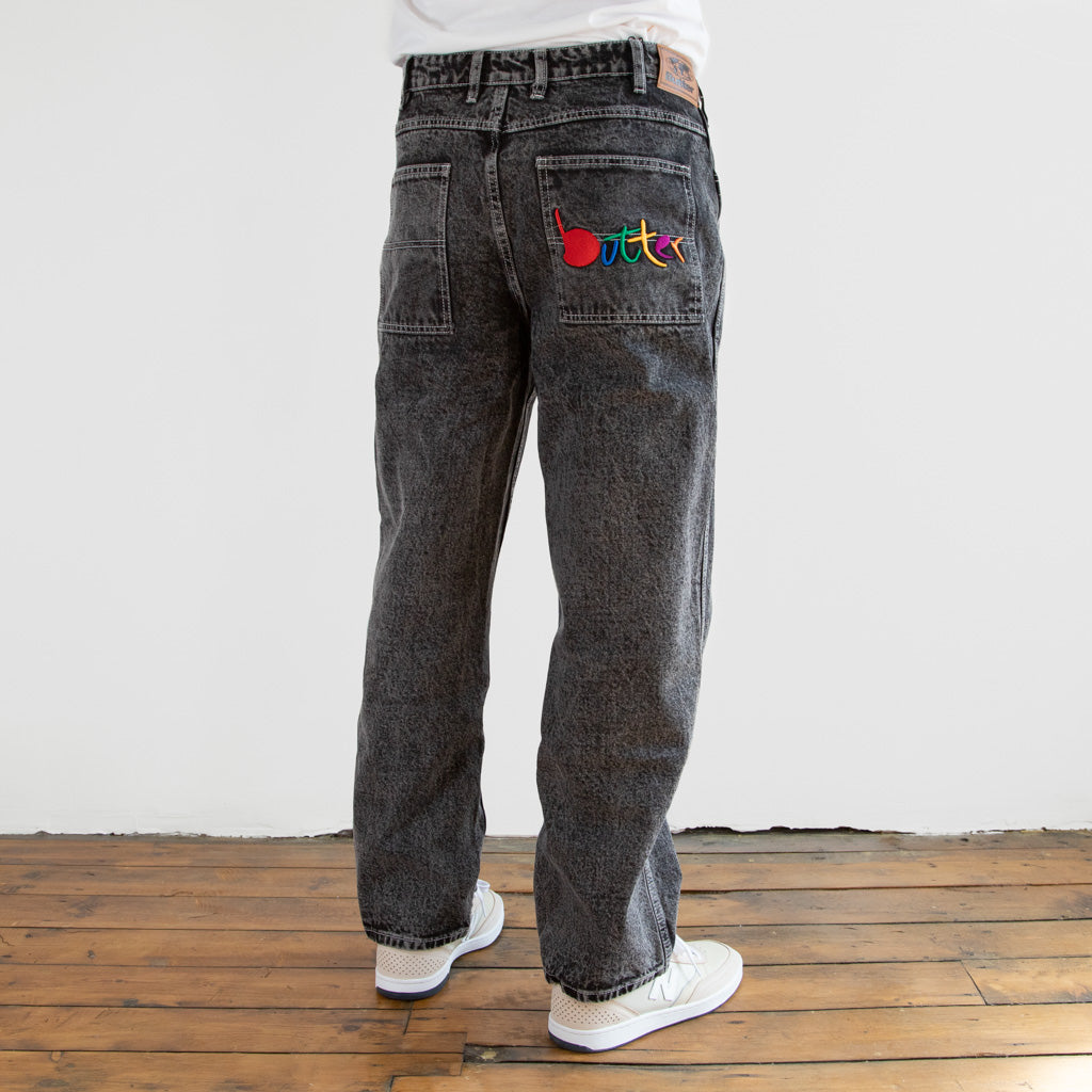 Butter Goods Art Denim Jeans Washed Black Welcome Skate Store