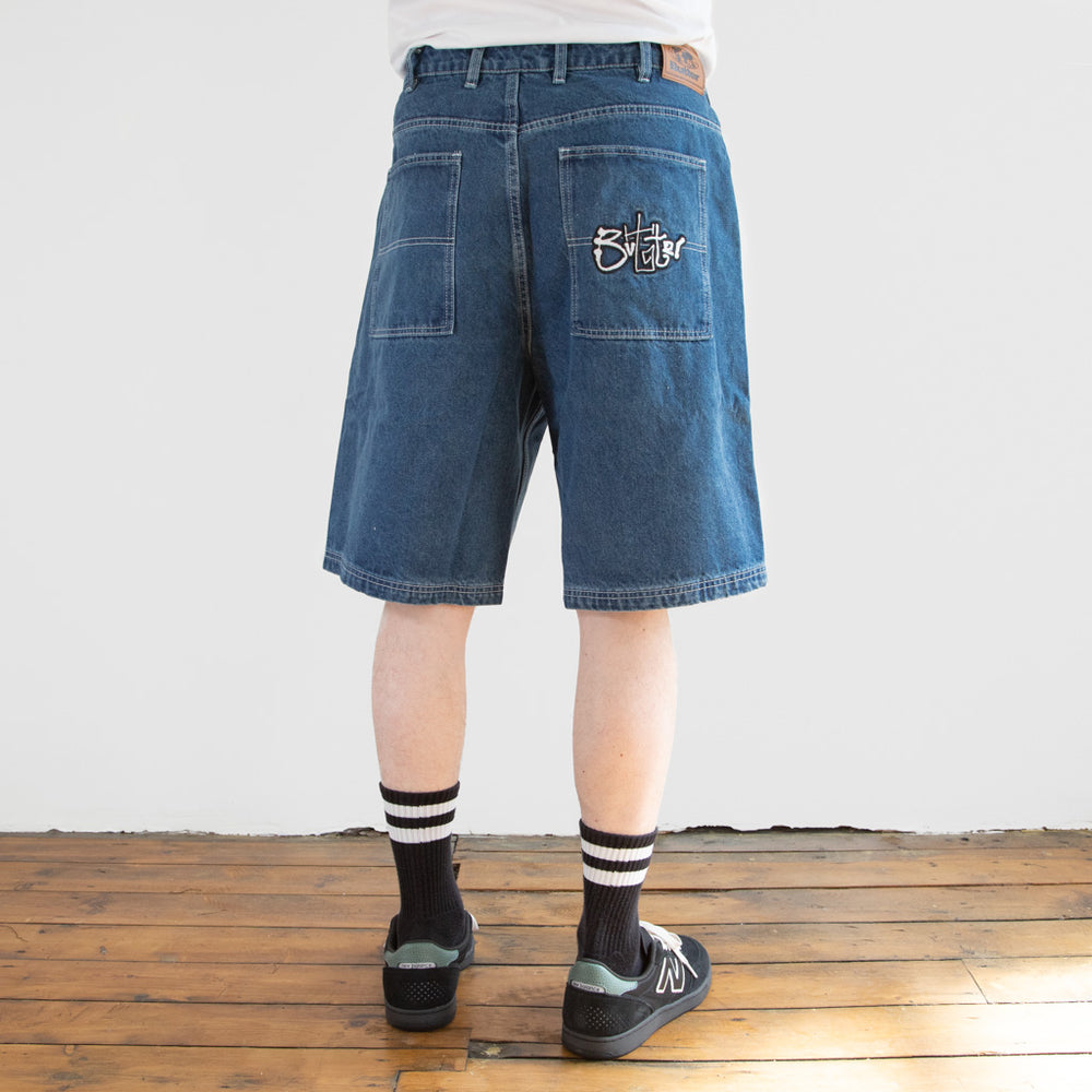 Butter Goods - Scribble Denim Shorts - Mid Blue