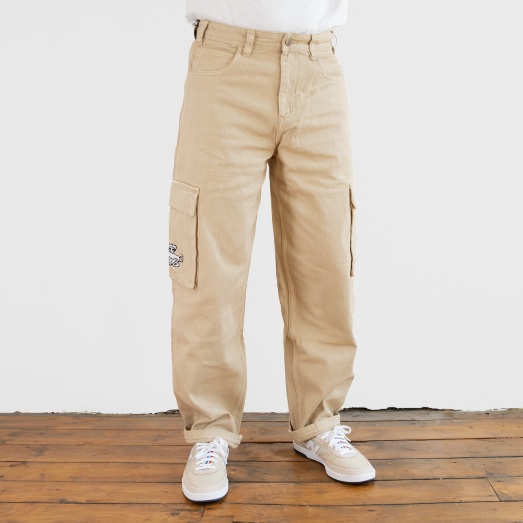 Cash Only - Aleka Denim Cargo Jeans - Khaki