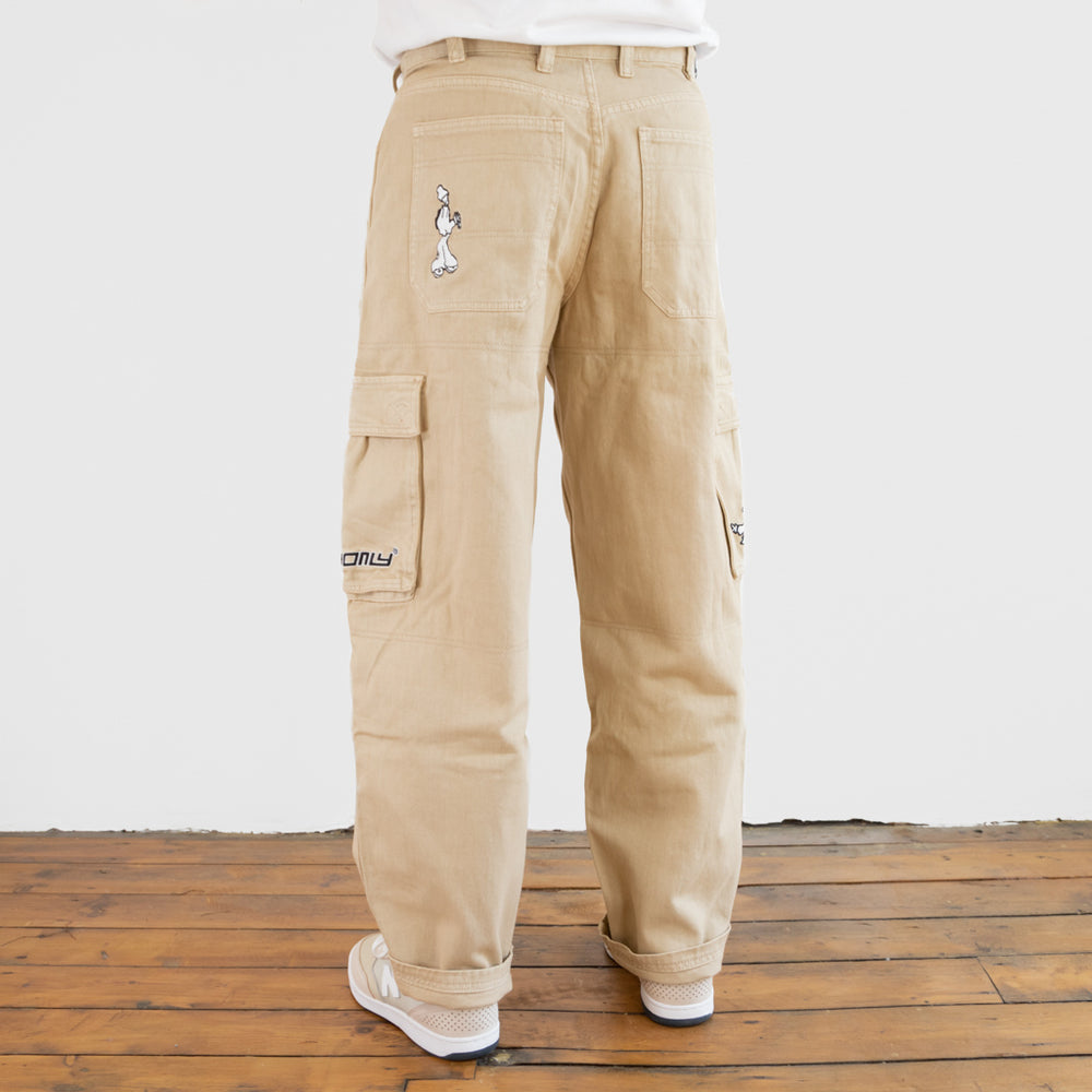 Cash Only - Aleka Denim Cargo Jeans - Khaki
