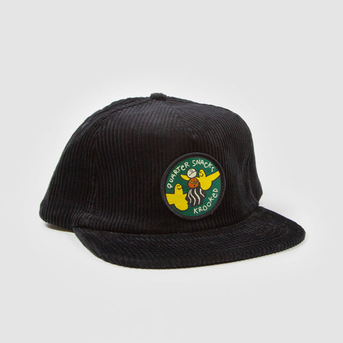 Krooked - Quartersnacks SnackBirds Cord Cap - Black