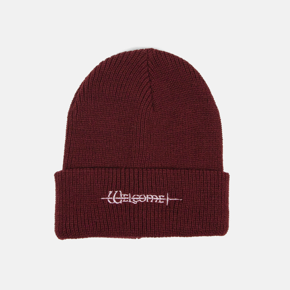 Welcome Skate Store - Sword Beanie - Burgundy
