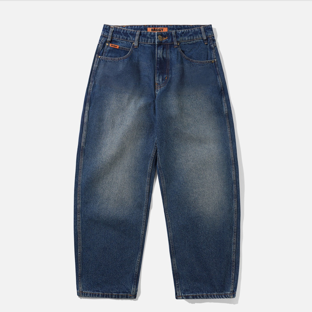 Butter Goods - Baggy Denim Jeans - Distressed Indigo W28