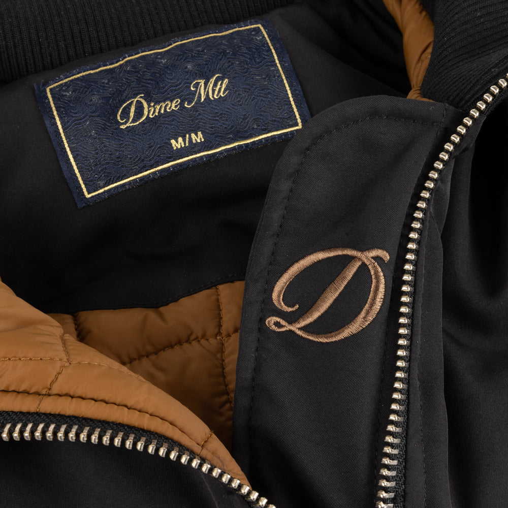 Dime MTL - Insulated Bomber Jacket - Black