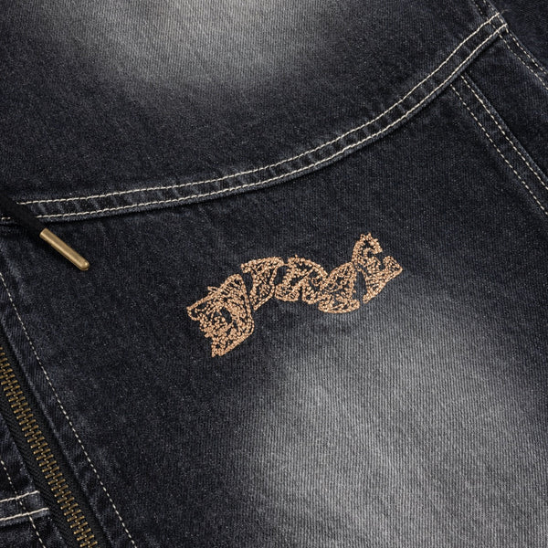 Dime MTL - Hooded Utility Jacket - Sandblasted Black