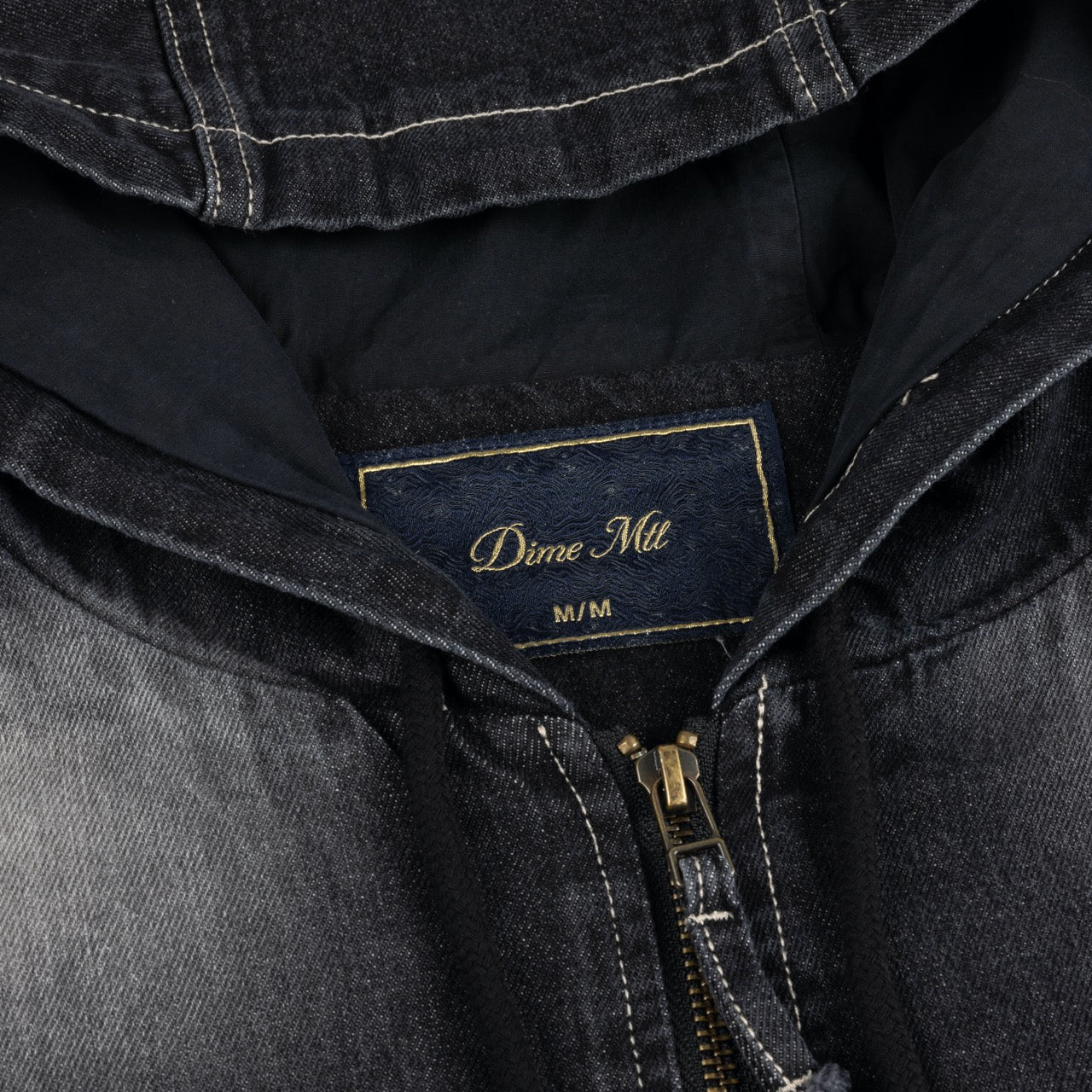Dime MTL - Hooded Utility Jacket - Sandblasted Black