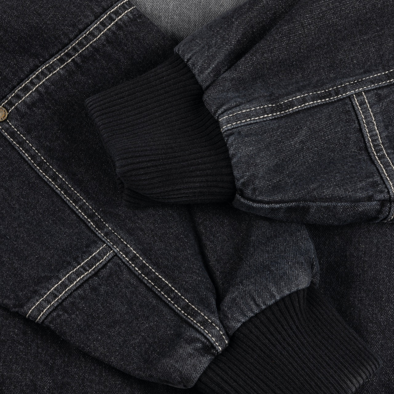 Dime MTL - Hooded Utility Jacket - Sandblasted Black