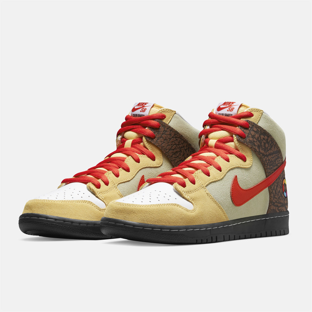 Nike SB - Dunk High Pro Kebab Shoes - Topaz Gold / Chile Red / Fauna Brown