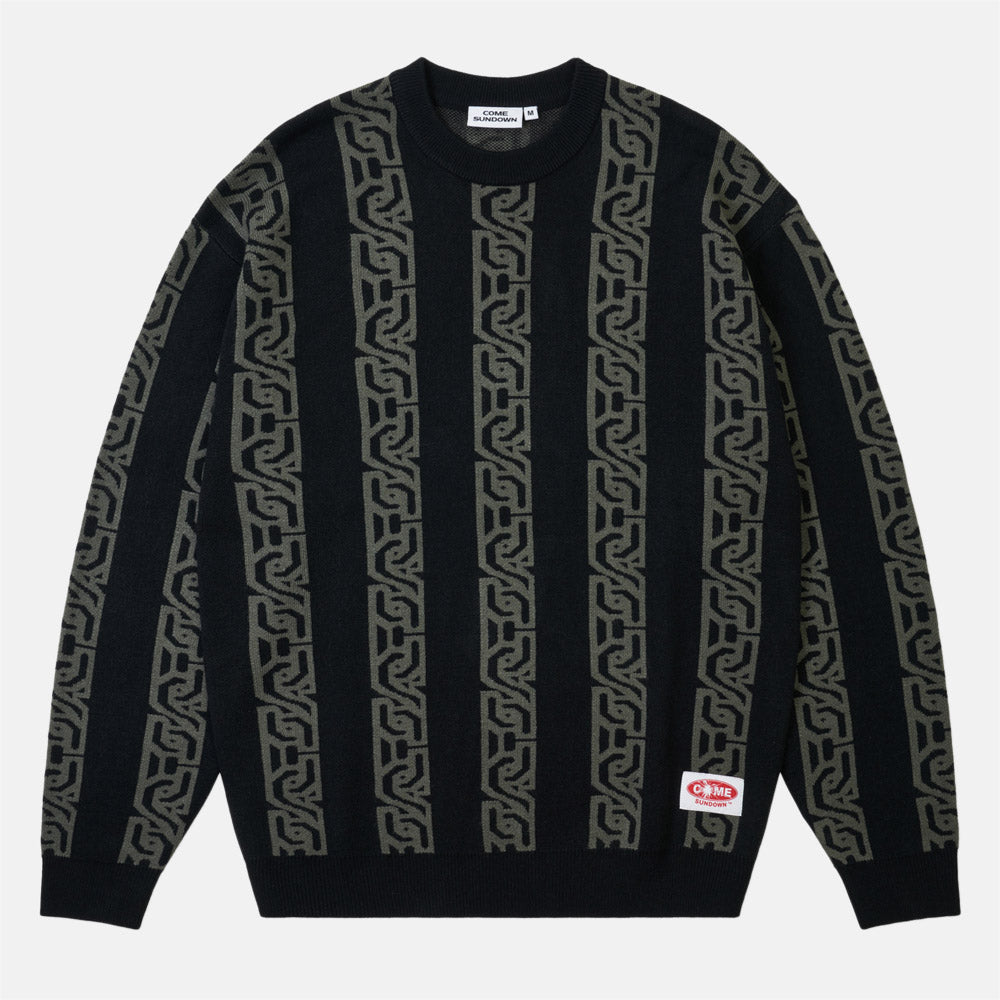 Come Sundown - Key Knitted Sweater - Black