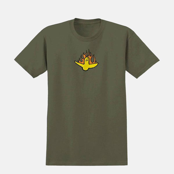 Krooked Skateboards - Fire Bird T-Shirt - Green / Multi