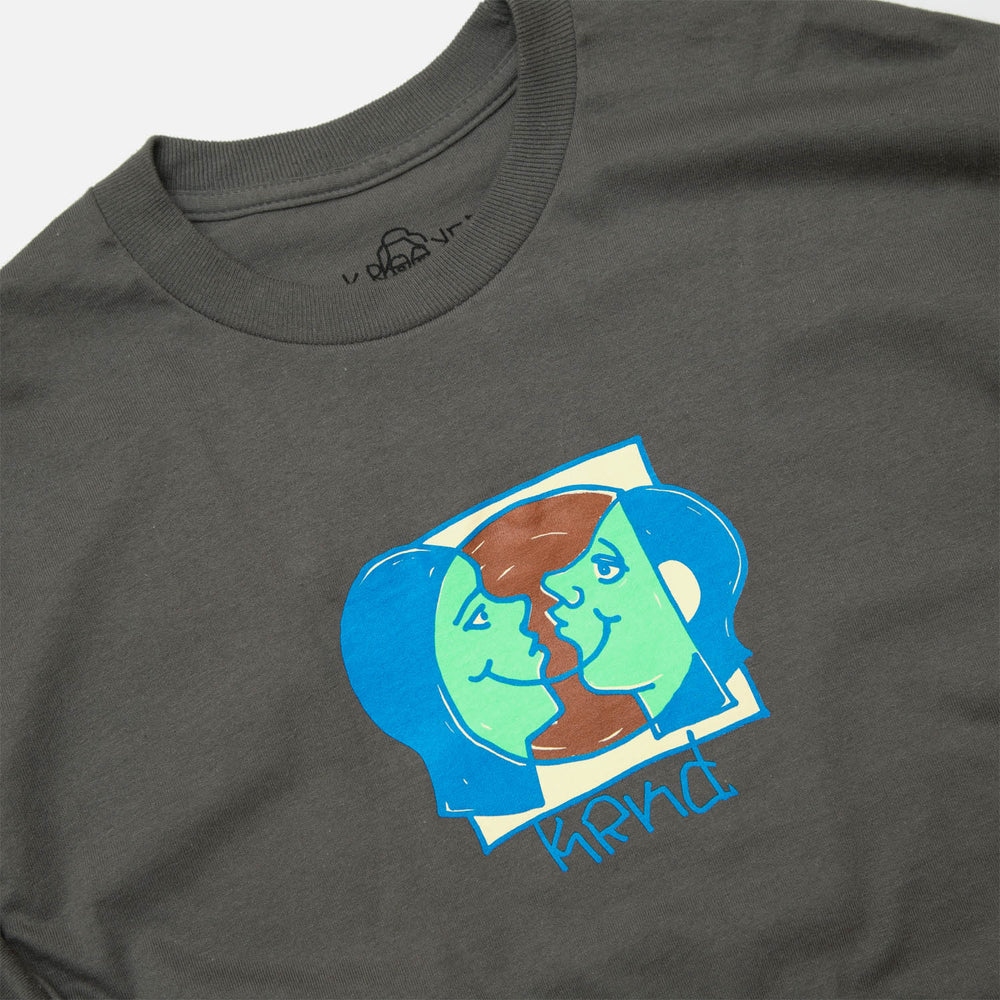 Krooked Skateboards - Moon Smiley Longsleeve T-Shirt - Charcoal