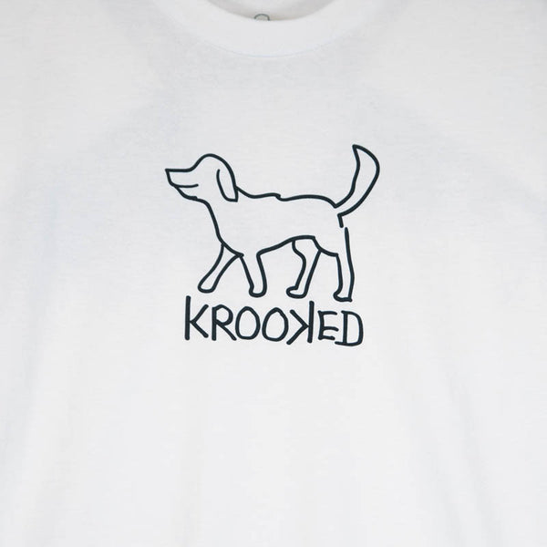Krooked Skateboards - El Perro T-Shirt - White / Black